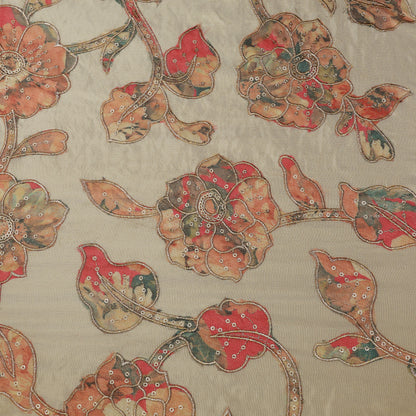 Floral Tissue Embroidery Fabric