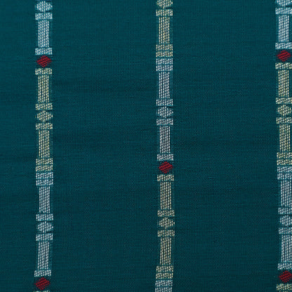 Teal Blue Color Brocade Fabric