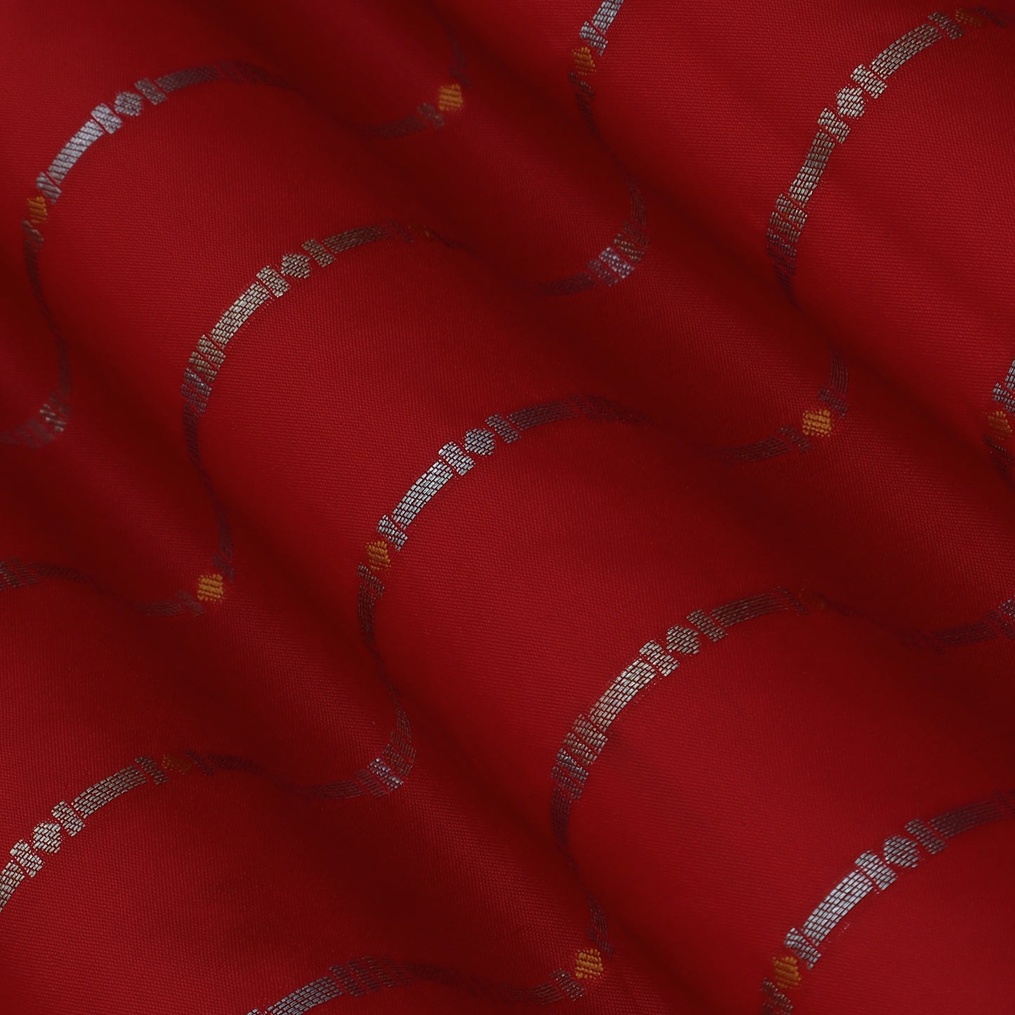 Red Color Brocade Fabric