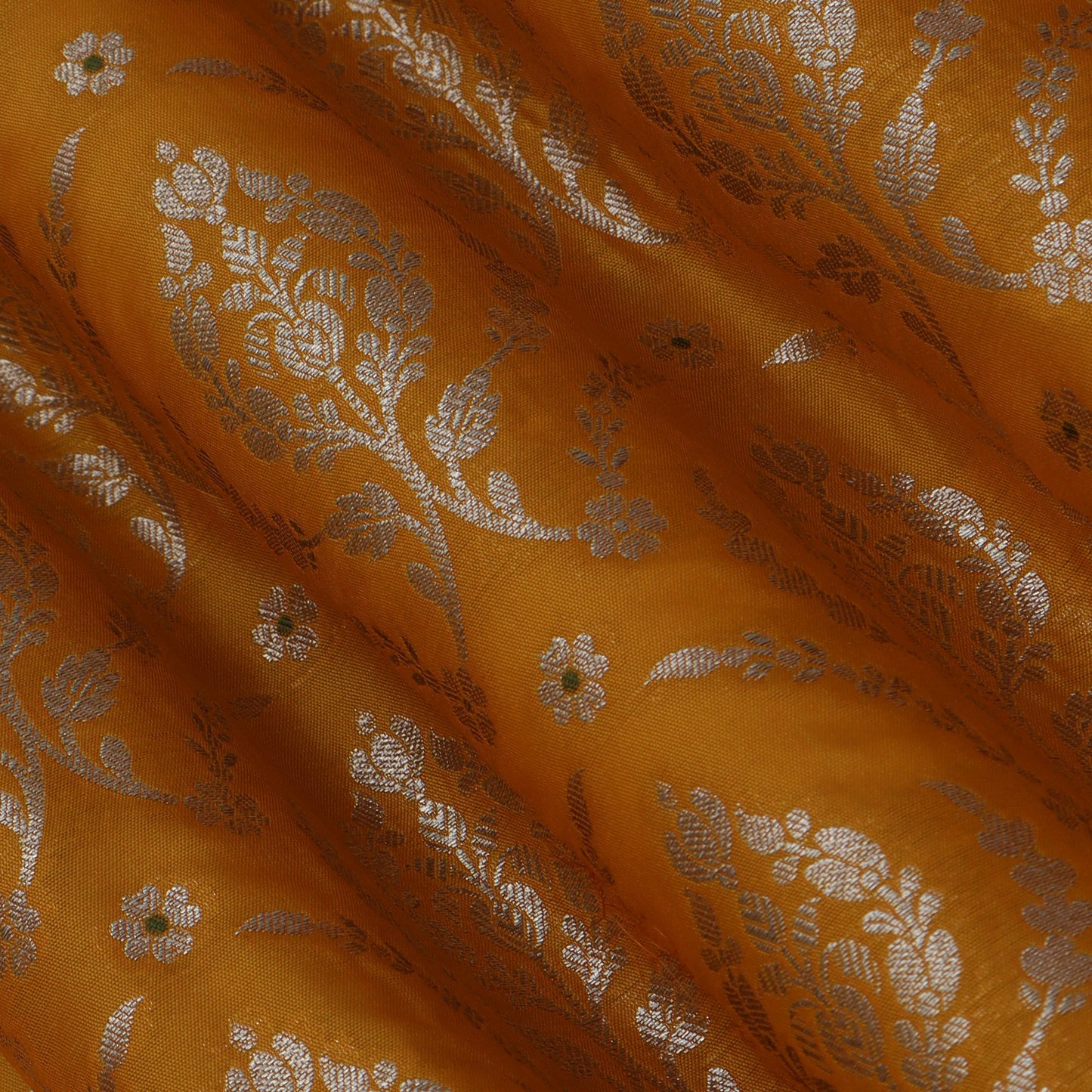 Mustard Color Brocade Fabric