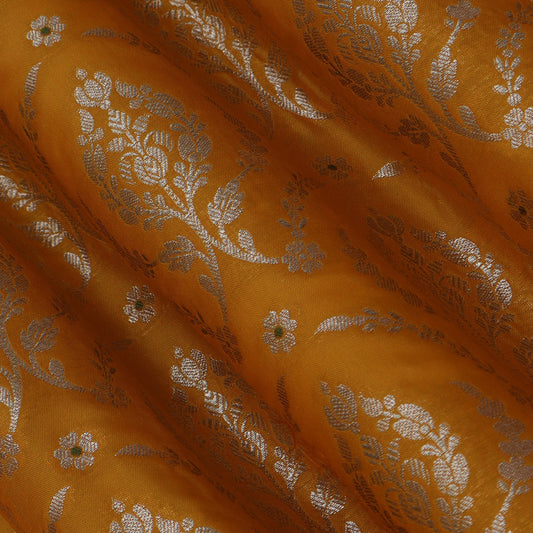 Mustard Color Brocade Fabric
