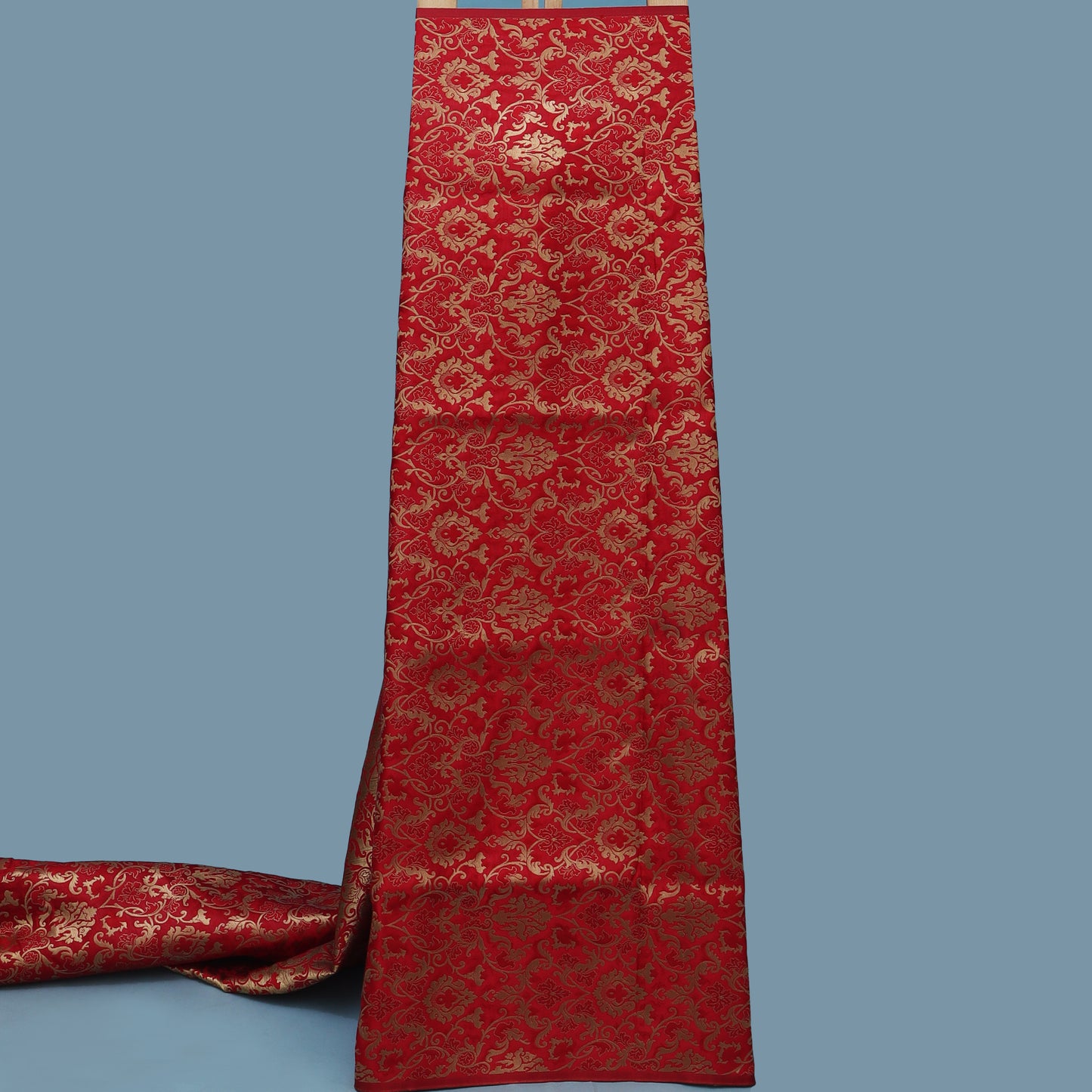 Red Color Brocade Fabric