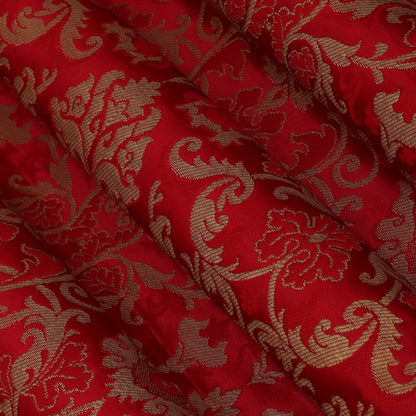 Red Color Brocade Fabric