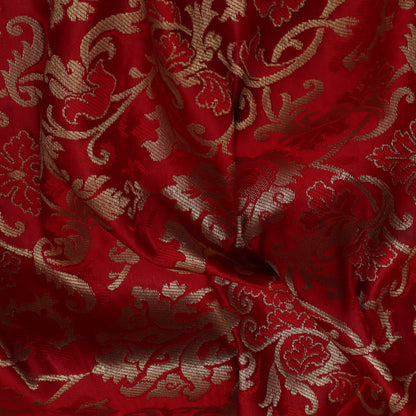 Red Color Brocade Fabric