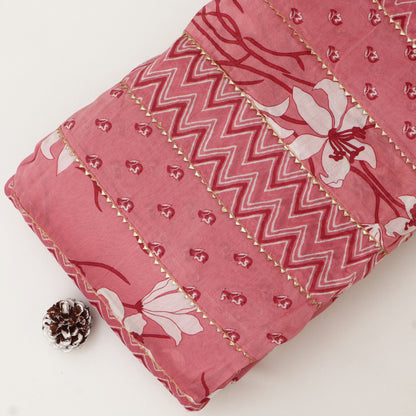 Chanderi Print Gota Work Fabric