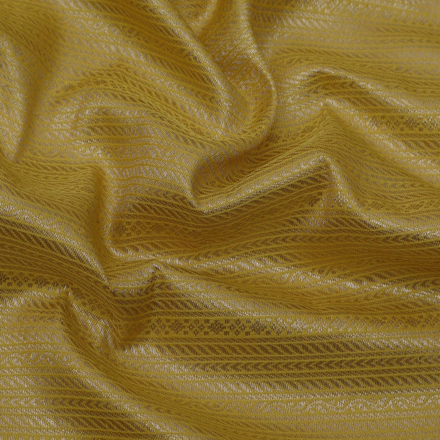 Yellow Color Brocade Fabric