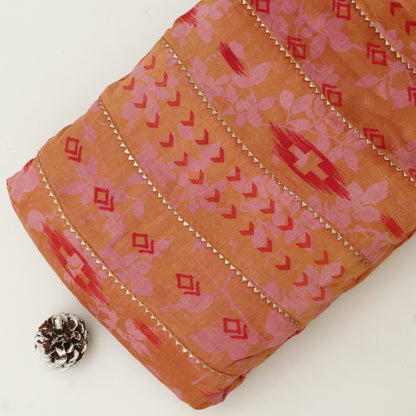 Chanderi Print Gota Work Fabric