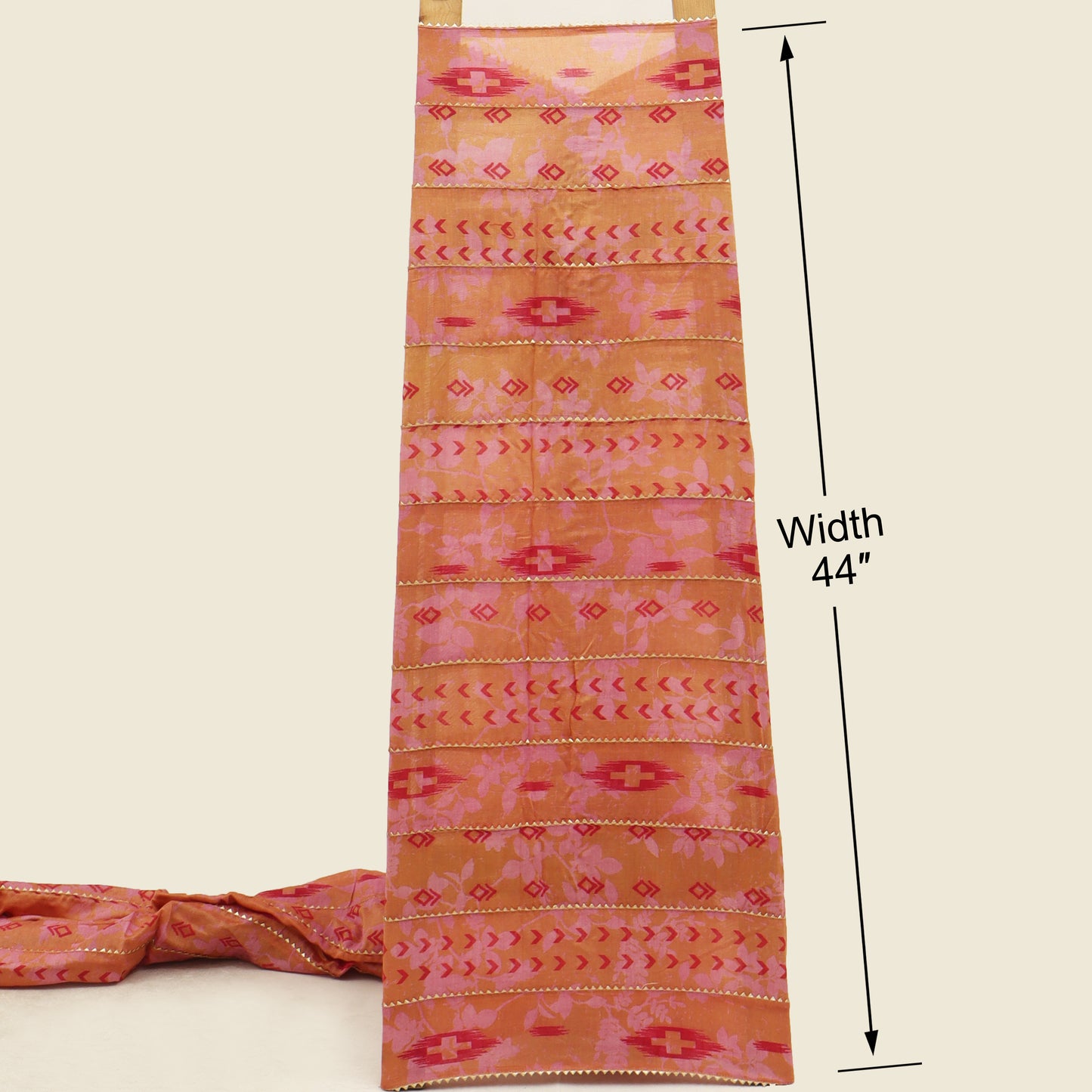 Chanderi Print Gota Work Fabric