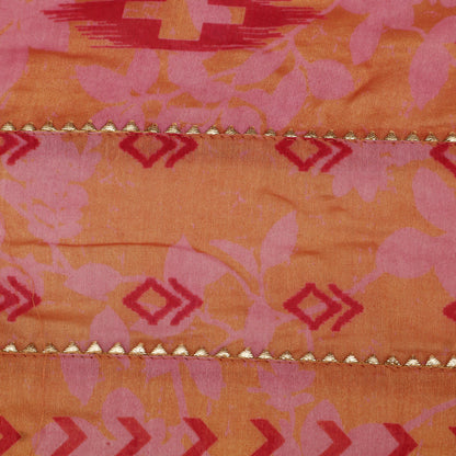 Chanderi Print Gota Work Fabric