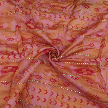 Chanderi Print Gota Work Fabric