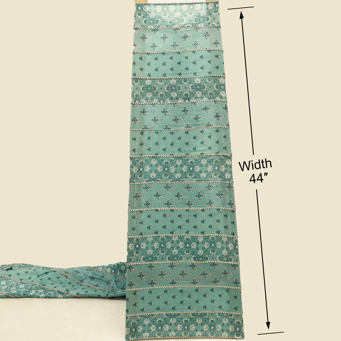 Chanderi Print Gota Work Fabric