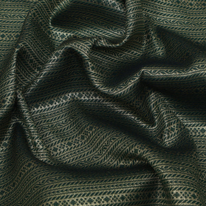 Bottle Green Color Brocade Fabric