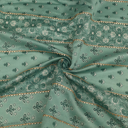 Chanderi Print Gota Work Fabric
