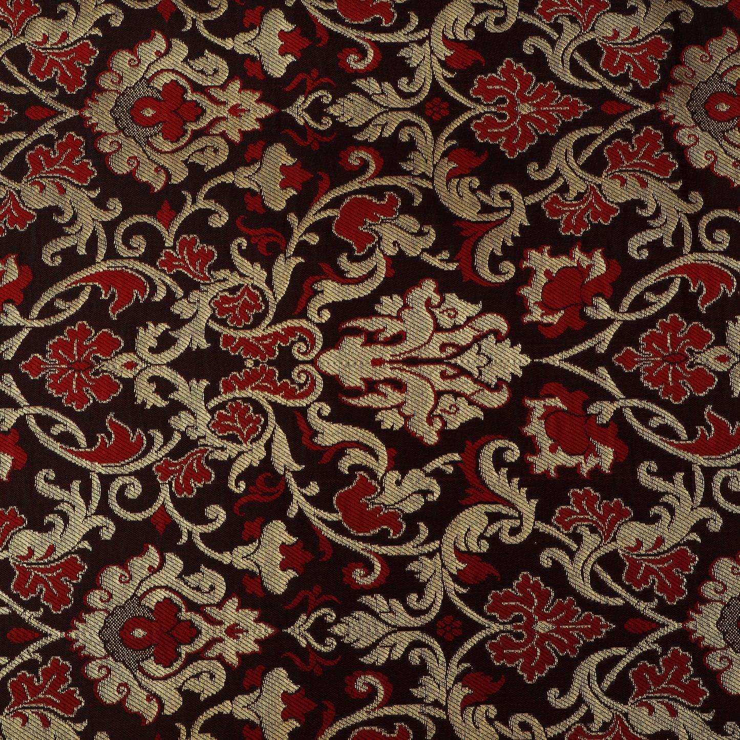 Brown Color Brocade Fabric