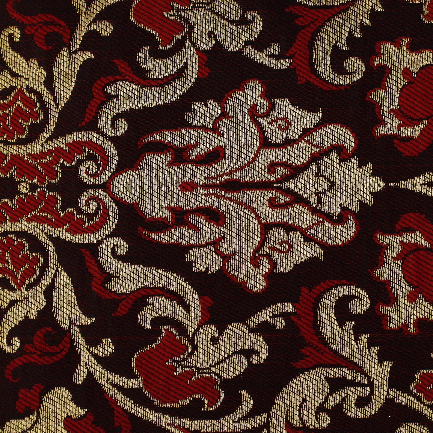 Brown Color Brocade Fabric