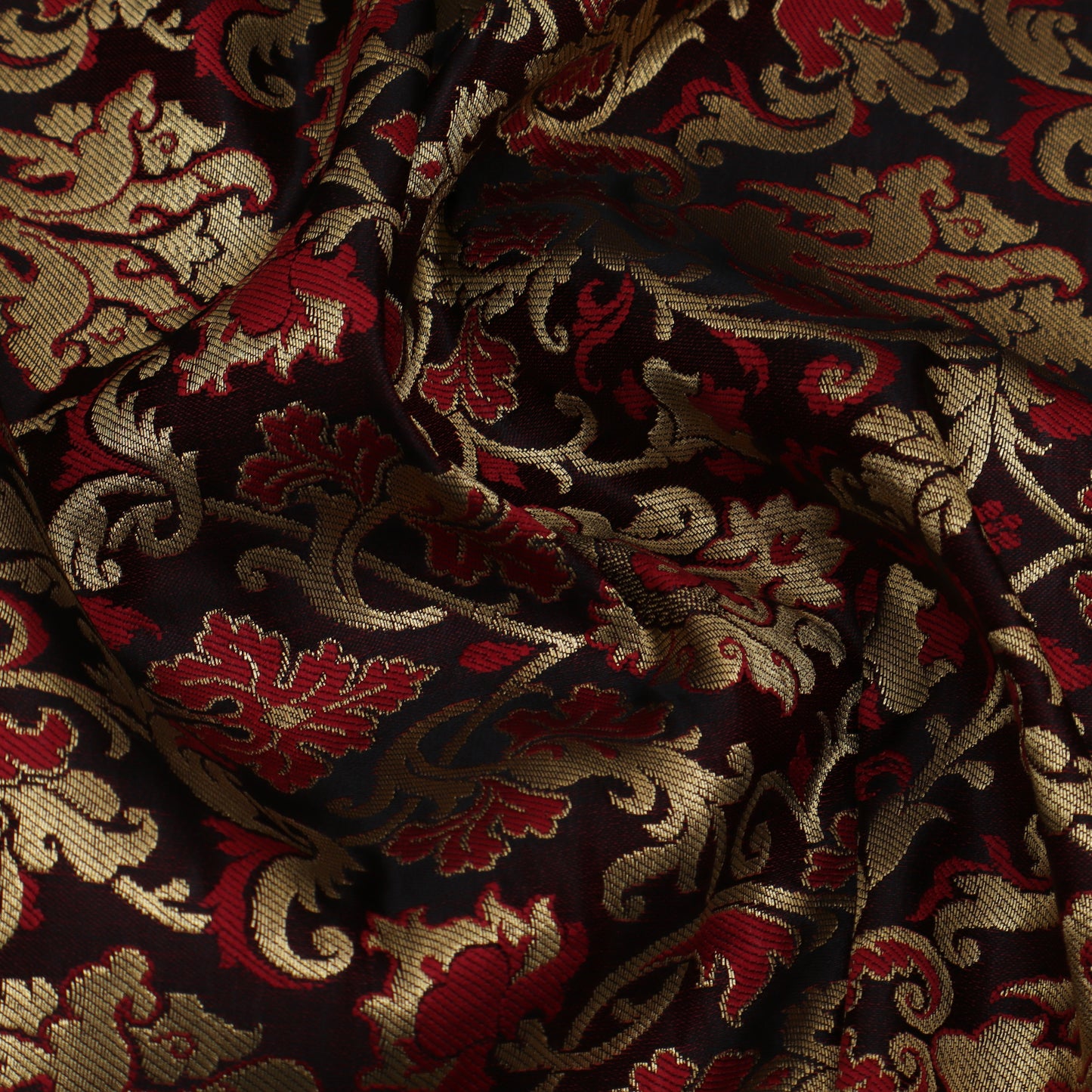 Brown Color Brocade Fabric