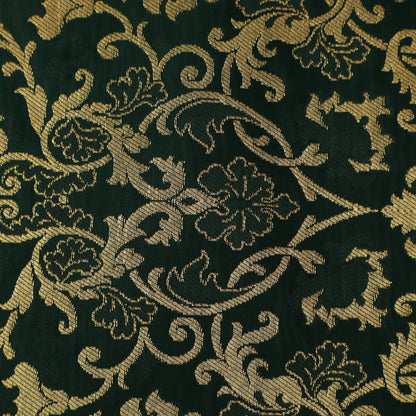 Bottle Green Color Brocade Fabric