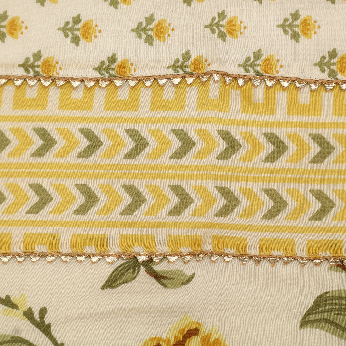 Chanderi Print Gota Work Fabric