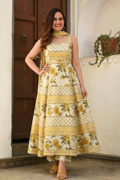 Chanderi Print Gota Work Fabric