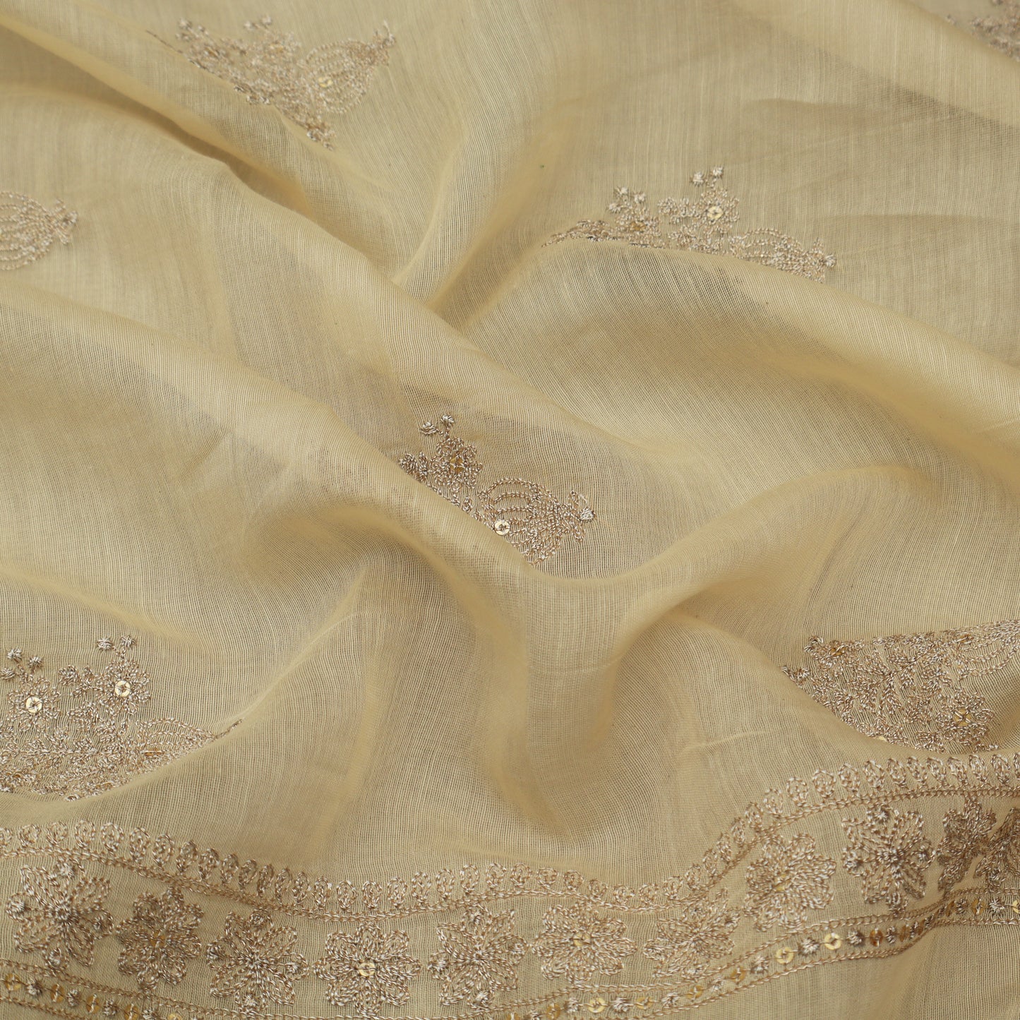 Chanderi Embroidery Fabric