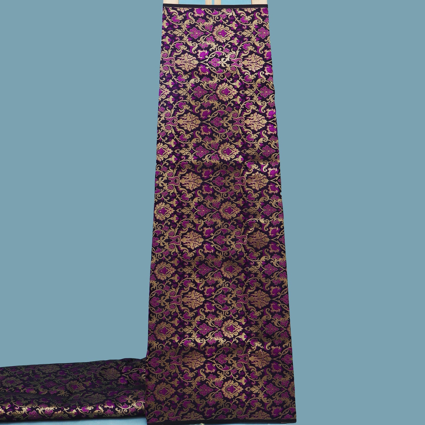 Purple Color Brocade Fabric