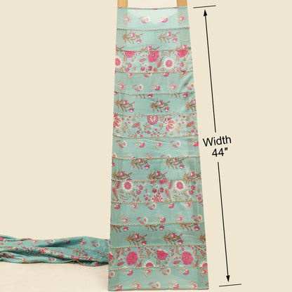 Chanderi Print Gota Work Fabric