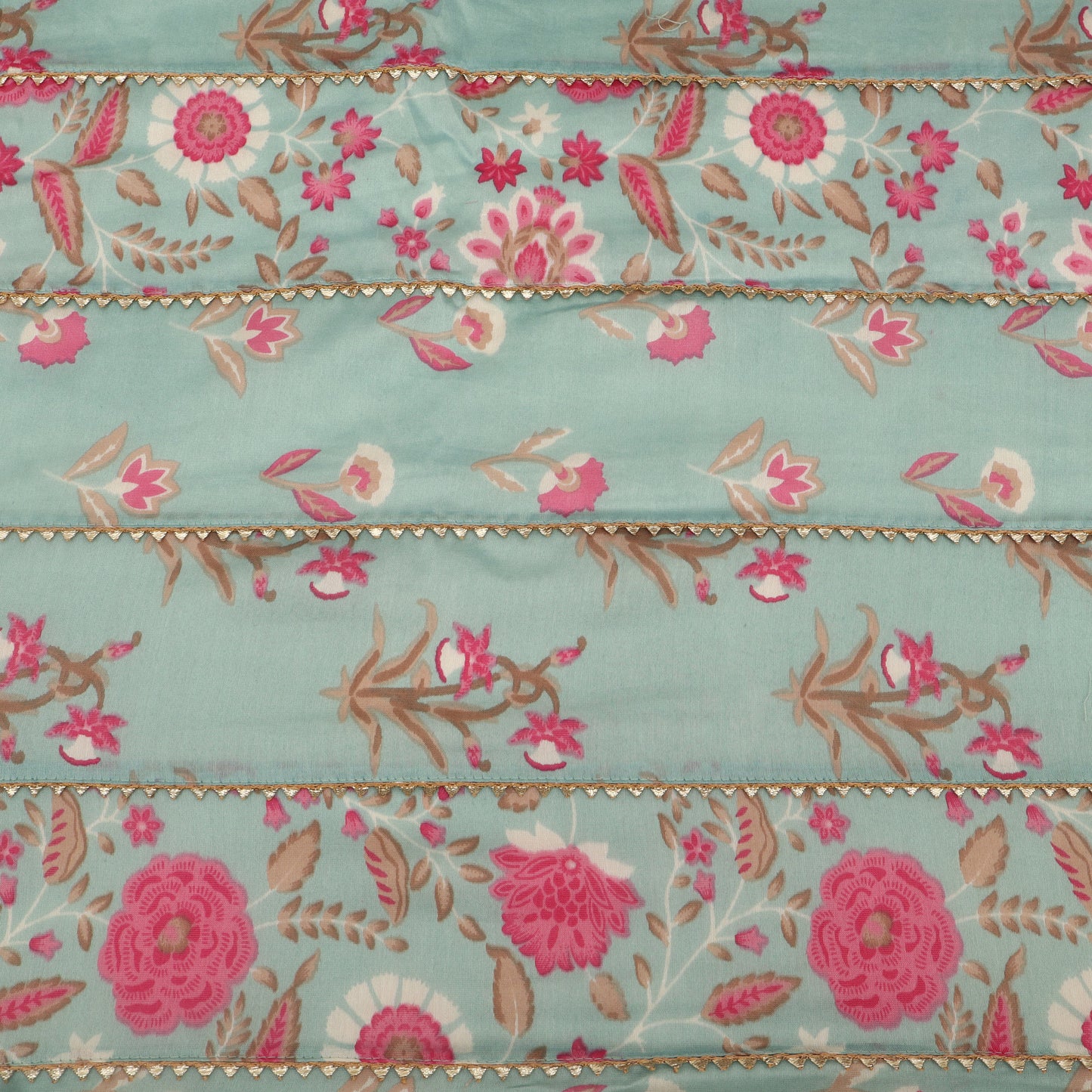 Chanderi Print Gota Work Fabric