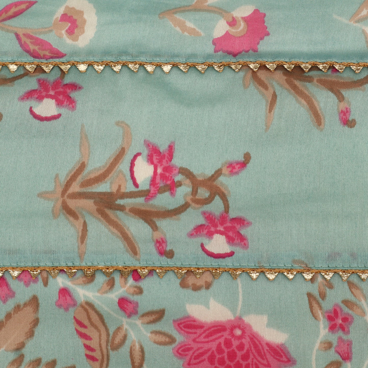 Chanderi Print Gota Work Fabric