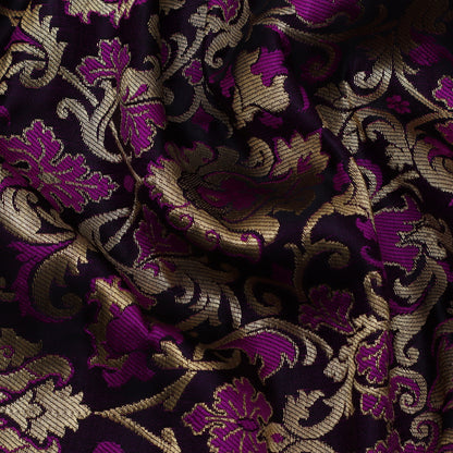 Purple Color Brocade Fabric