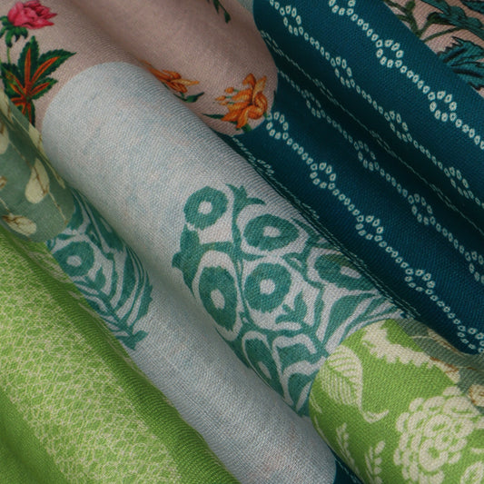 Multi-Color Linen Print Fabric