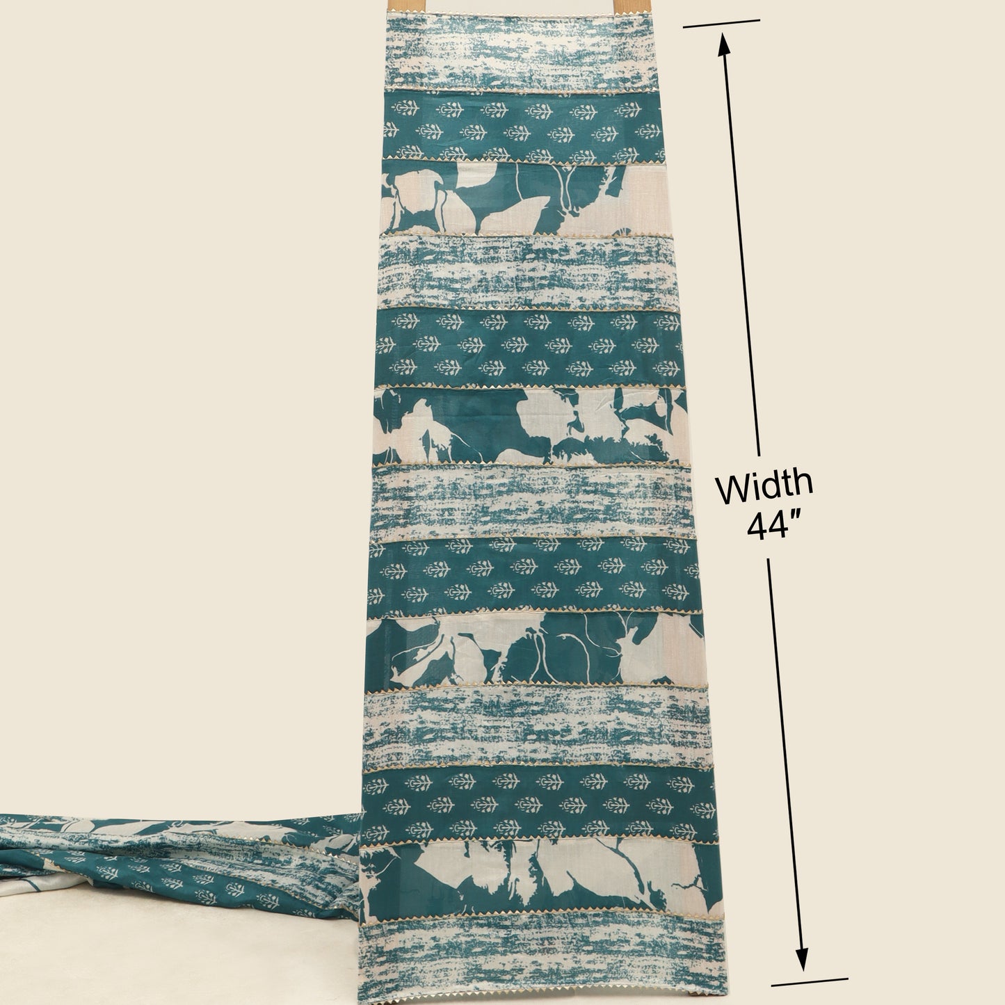 Chanderi Print Gota Work Fabric