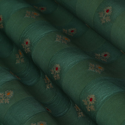 Sea Green Color Brocade Fabric