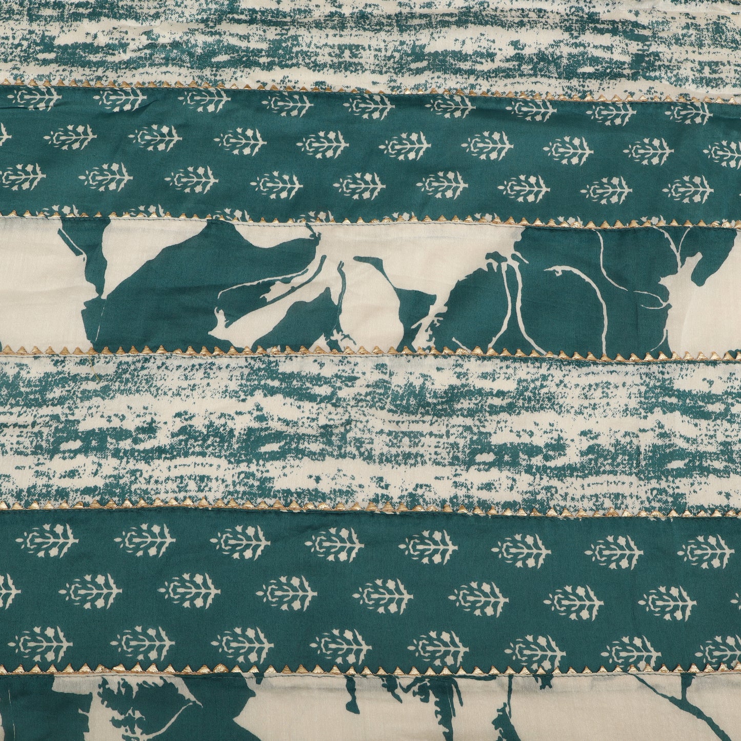Chanderi Print Gota Work Fabric