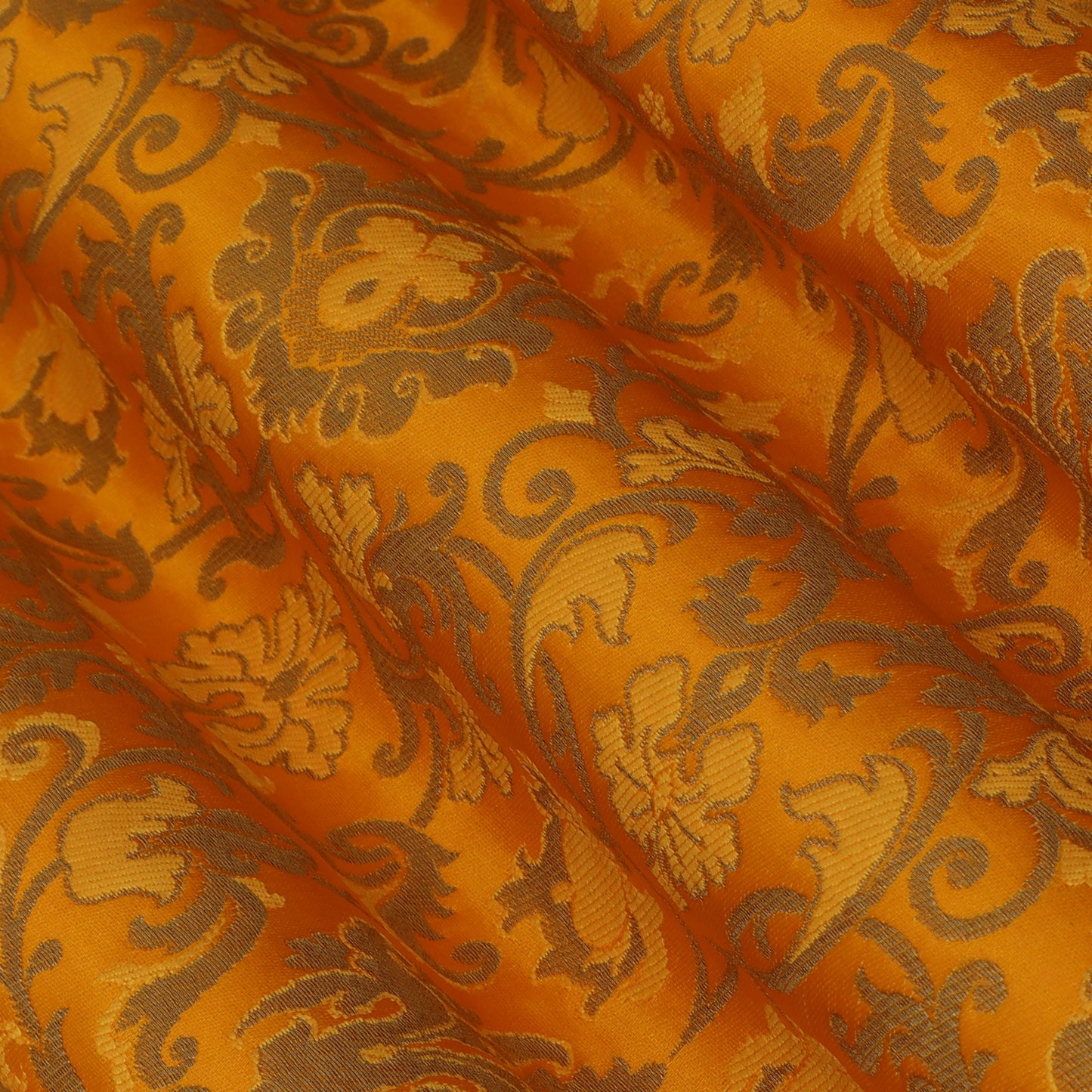 Yellow Color Brocade Fabric