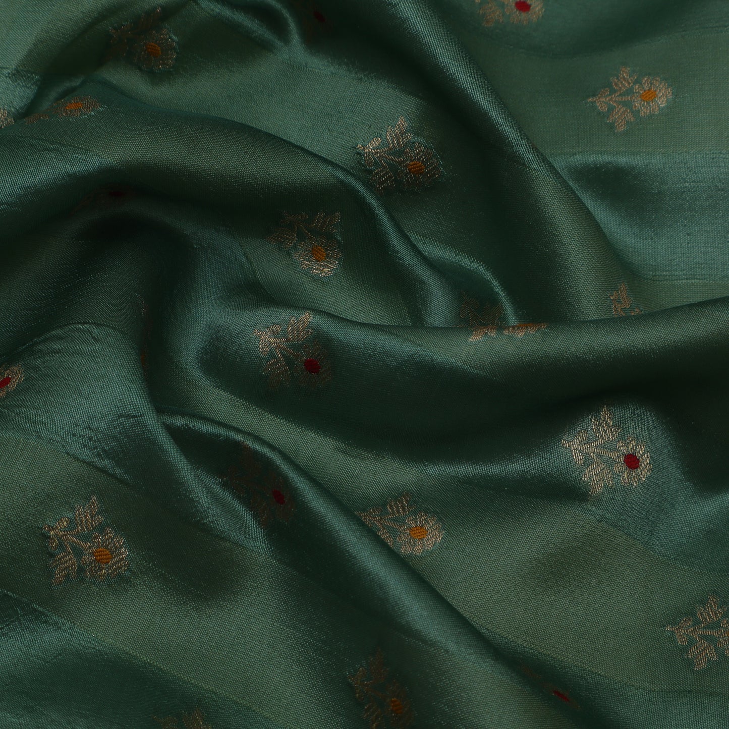 Sea Green Color Brocade Fabric