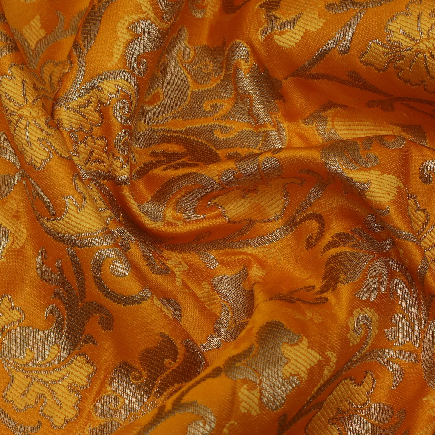 Yellow Color Brocade Fabric