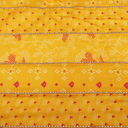Chanderi Print Gota Work Fabric