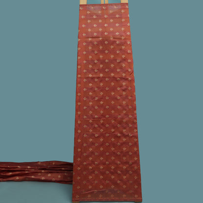 Peach Color Brocade Fabric