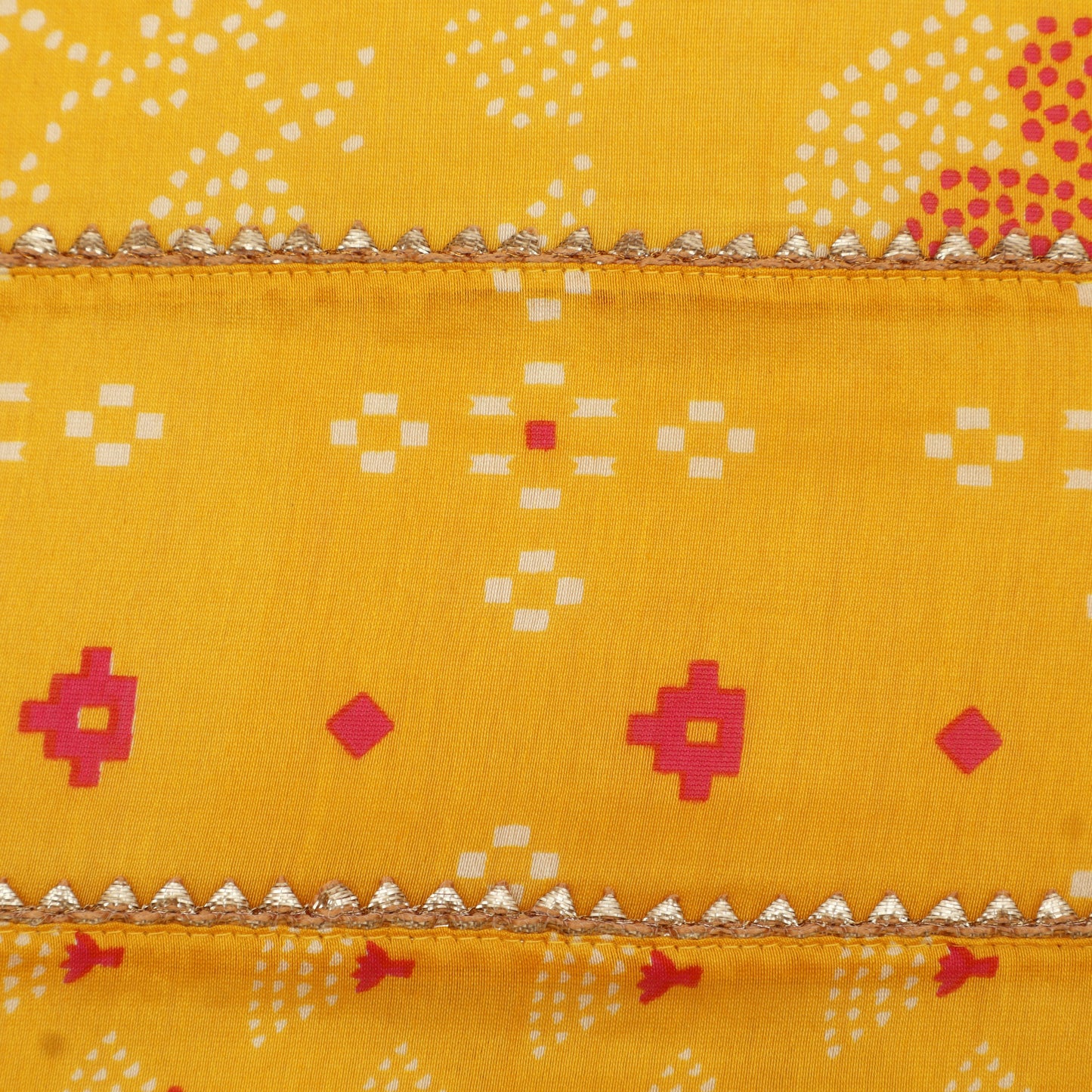 Chanderi Print Gota Work Fabric
