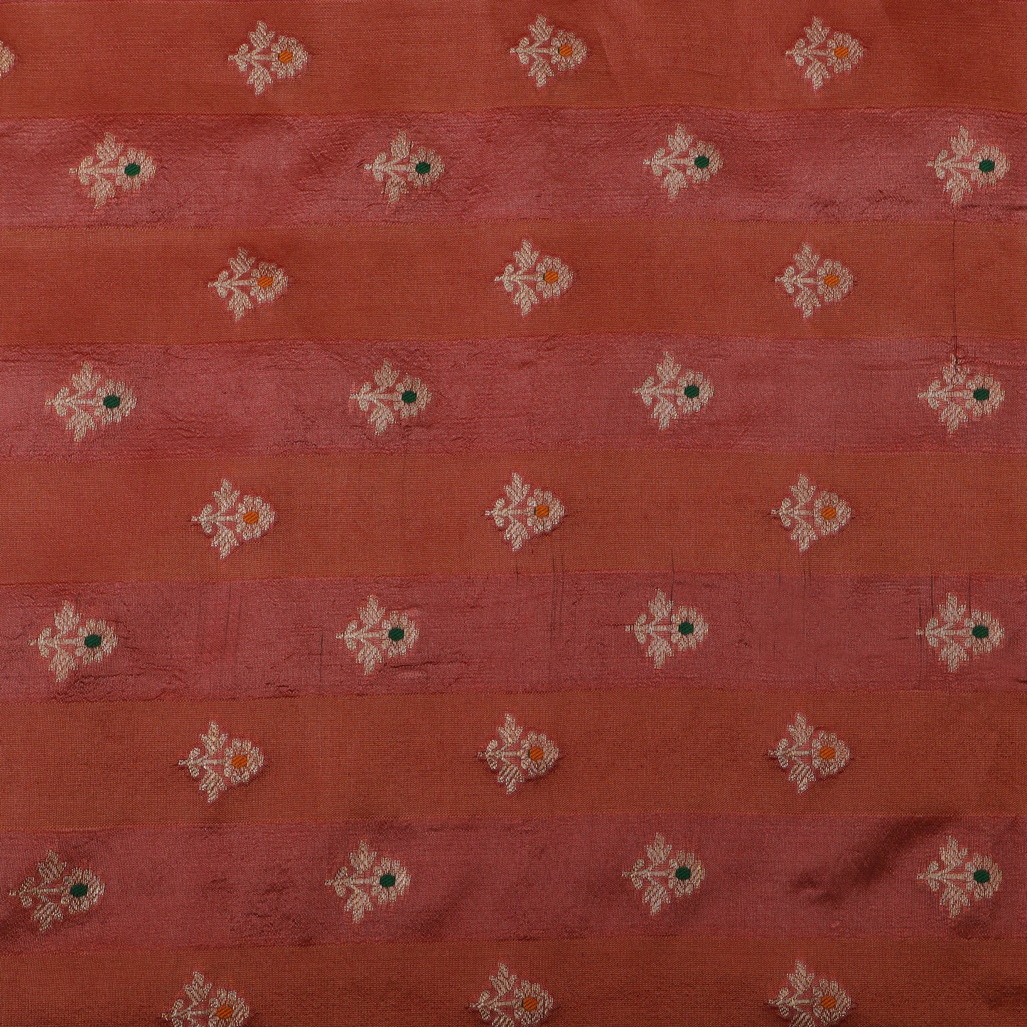 Peach Color Brocade Fabric