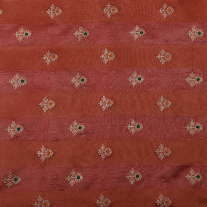 Peach Color Brocade Fabric