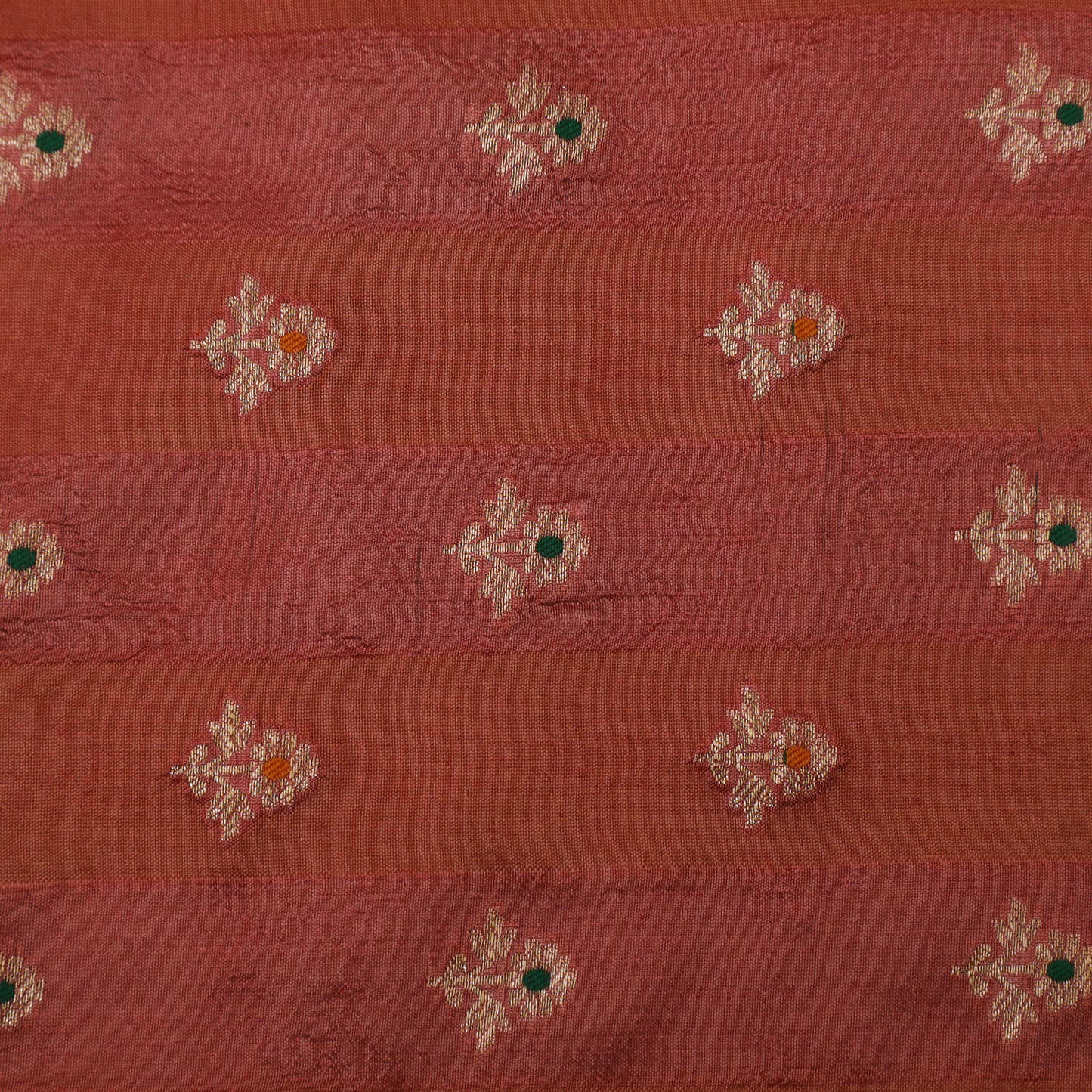 Peach Color Brocade Fabric