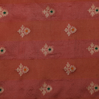 Peach Color Brocade Fabric
