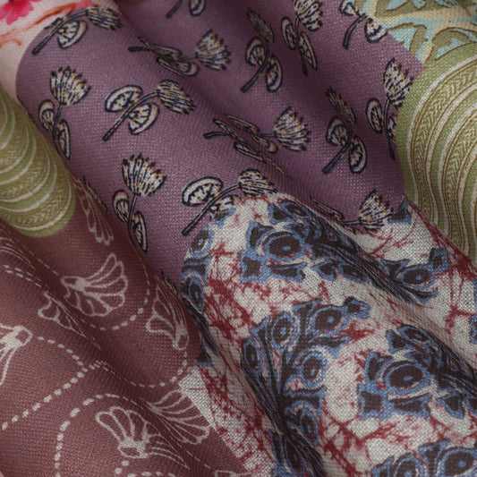 Multi-Color Linen Print Fabric