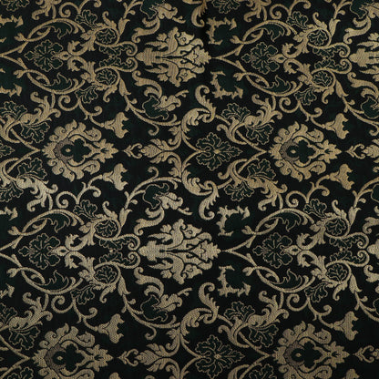 Bottle Green Color Brocade Fabric