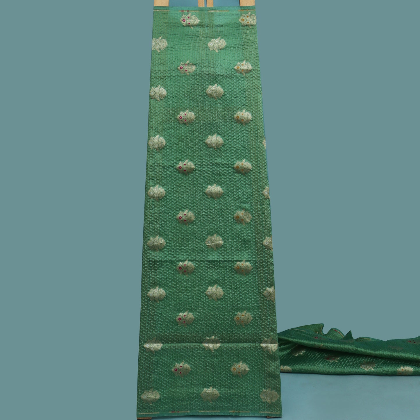 Pista Green Color Brocade Fabric