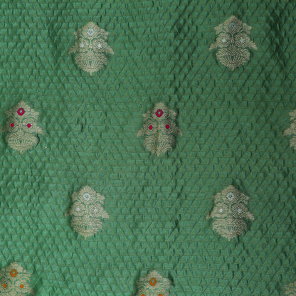 Pista Green Color Brocade Fabric