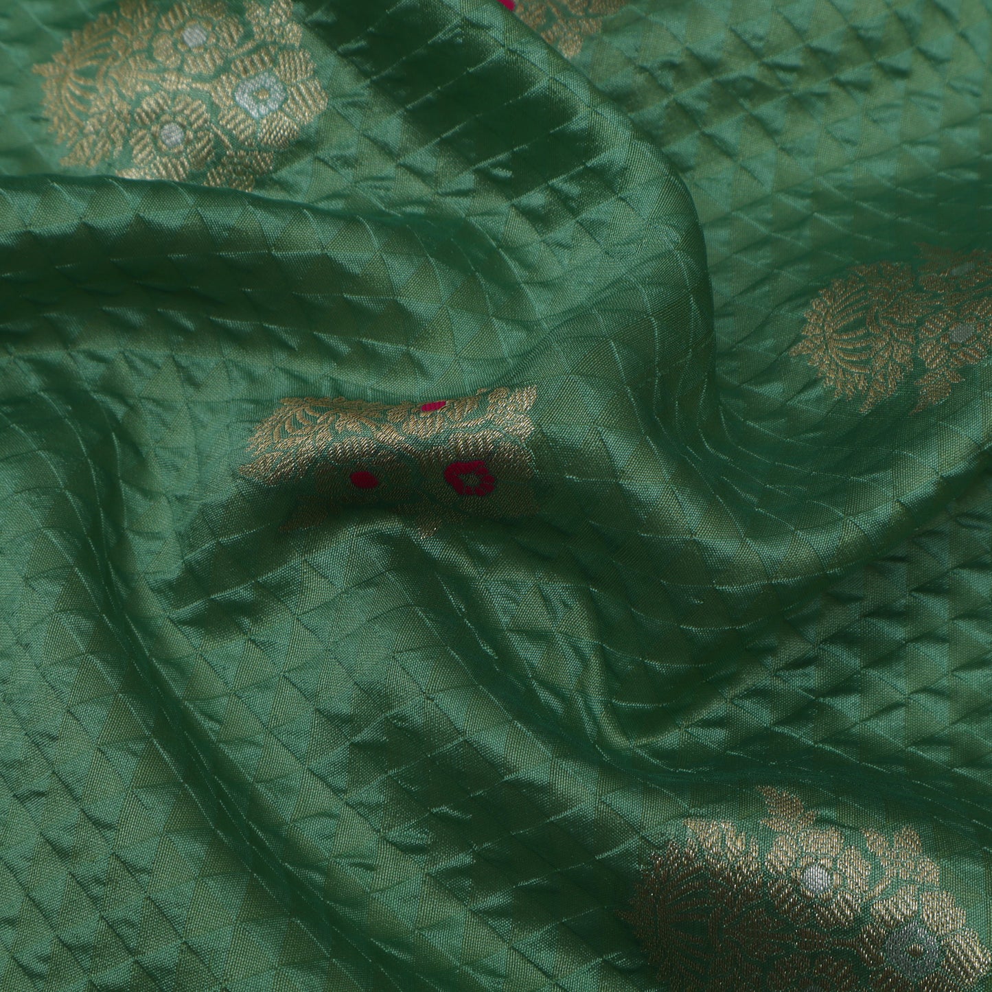 Pista Green Color Brocade Fabric