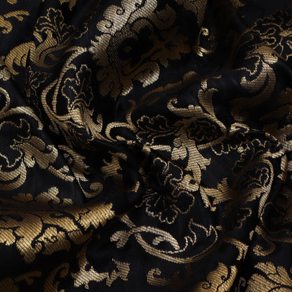 Black Color Brocade Fabric