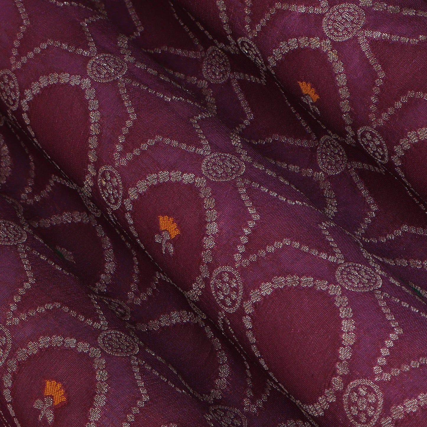 Onion Color Brocade Fabric